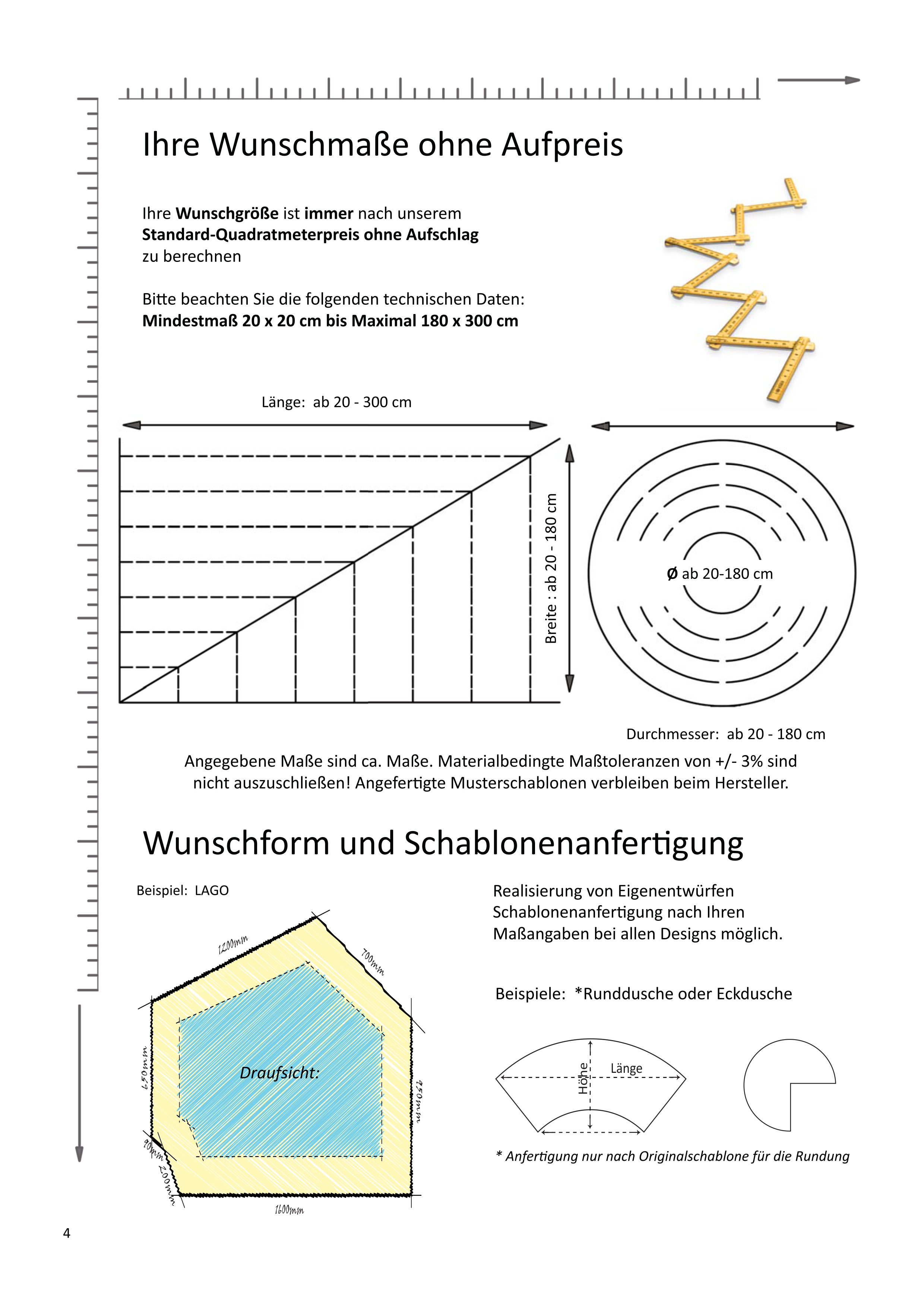 Wunschmaßskizze